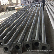 Q235 Galvanized Metal Poles for Lighting, Steel Round Pole Price for 12m Outdoor Pole